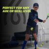 BILLIE JEAN KING'S Eye Coach Family Pickleball Simulator, Pickleball Training Aid, Works in As Little As 10 Sq Ft, Adjustable 32"–39" for Players of All Heights, Yellow and Black