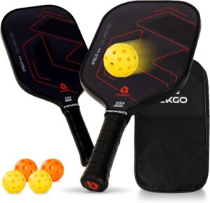 Carbon Fiber Pickleball Paddles Set of 2, USAPA Approved for Power & Control, Pickleball Gifts for Men&Women