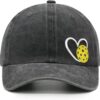 Pickleball Hat for Women Men, Adjustable Embroidered Heart Pickleball Baseball Cap