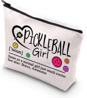 XYANFA Pickleballs Makeup Bag Pickle ball Player Gift Pickleballs Lover Gifts Pickleball Cosmetic Bag (PickleballS)