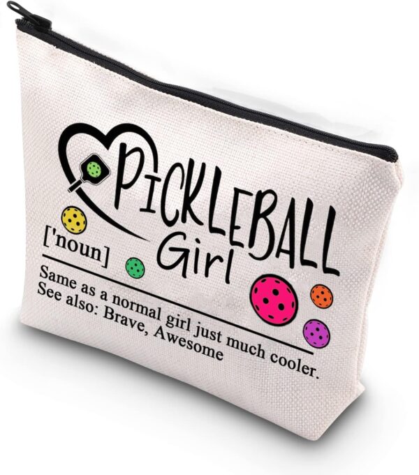 XYANFA Pickleballs Makeup Bag Pickle ball Player Gift Pickleballs Lover Gifts Pickleball Cosmetic Bag (PickleballS)