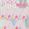 Embroidered Pickleball Towel, Funny Gift for Women, 16"x 24" Microfiber Towel, Pink, Initial D