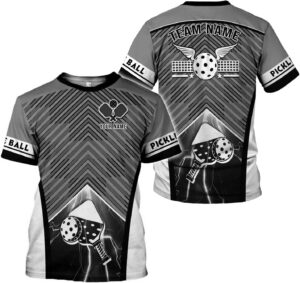 Personalized Pickleball 3D T-Shirt Men Women Gifts Pickleball Jersey Shirt Short Sleeve Tee Sport Fit Clothing Outfits