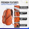 JOOLA Tour Elite Pickleball Bag - Backpack & Duffle Bag for Pickleball Paddles & Accessories - Holds 4+ Paddles - Includes Fence Hook - Choose from Multiple Colors.