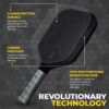 Carbon Fiber Pickleball Paddle - Professional Long Handle, Enhanced Spin & Control | Lightweight Design for Advanced Players, USA Pickleball Approval Pending