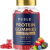 Whey Protein Gummies - Mixed Berry Flavour, 12g High Protein per Serving - Protein Powder Alternative, No Added Sugar, Vegetarian, Convenient Whey Protein Supplement, Muscle Recovery