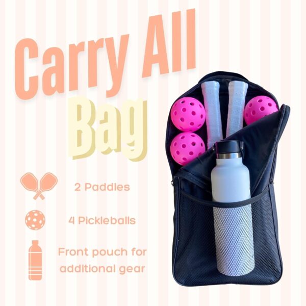 Pickleball Paddle Set for Couples Women Kids | Cute Aesthetic USAPA Approved | 2 Textured Paddles, 4 Balls, 1 Carrying Bag | Lightweight 8oz, 16mm Core, 16.5” Length