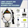 Pickleball Bag, Pickleball Bags with Shoe Compartment for Women and Men，Pickleball Paddle Bag Large Capacity can Hand-Carried or Crossbody