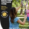 Boulder Sports All-in-One Pickleball & Badminton Set - Portable, Adjustable Net with Paddles & Rackets