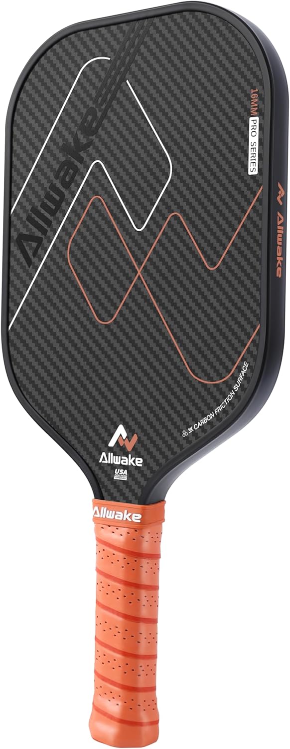 Pickleball Paddles, USAPA Approved, 3k Friction Surface Carbon Fiber Pickleball Paddle, Durable &Lightweight Pickleball Rackets for Adults