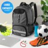 BROTOU Soccer Backpack Sports Bag with Ball Holder and Shoe Compartment for Football Basketball Volleyball Rugby