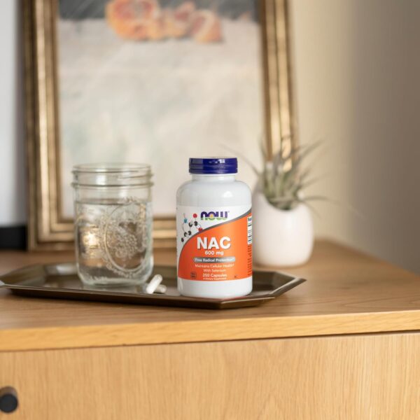 NOW Supplements, NAC (N-Acetyl Cysteine) 600 mg with Selenium, 250 Veg Capsules