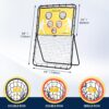 BGOJAB Pickleball Practice Rebounder Board with Target Net, 2 in 1 Pickleballs Training Equipment for Accuracy and Skill Development, Pickleball Dink Master Solo Trainer for Kid/Youth/Adult