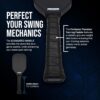 Professor Precision Pickleball Training Paddle - Sweet Spot Enhancement Paddle with Extended Handle - T700 Raw Carbon Fiber Construction, 16MM Core Practice Pickleball Trainer Paddle, Black