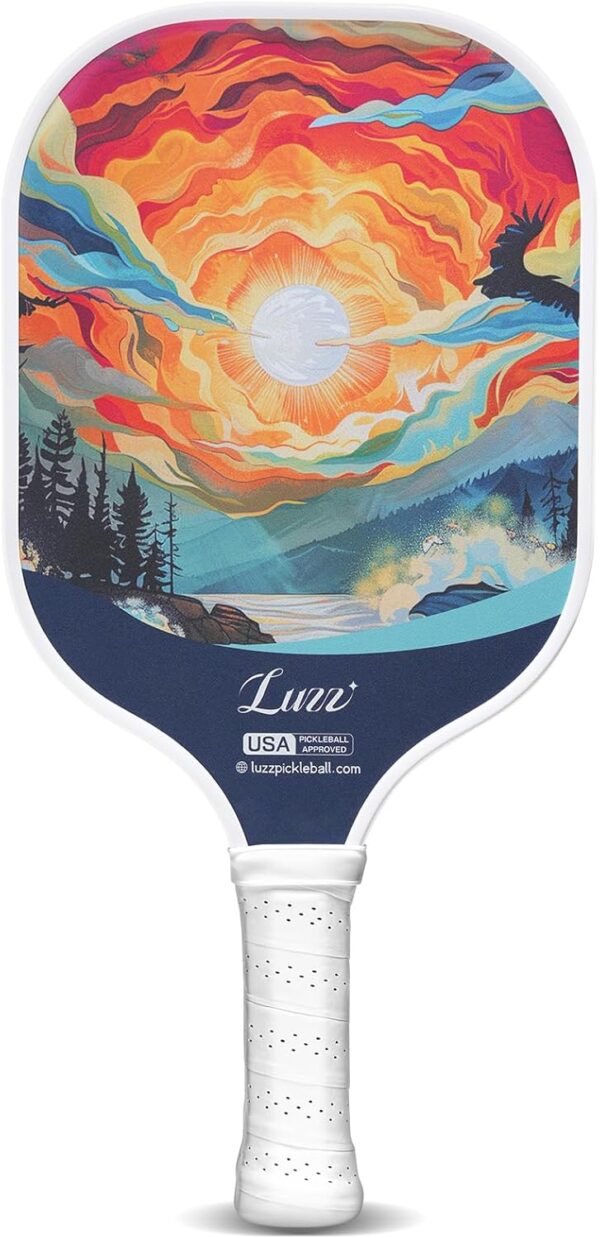 LUZZ Pickleball Paddles, T700 Carbon Fiber Pickleball Paddle Sandblasted Surface with Honeycomb Core Pickle Ball Rackets for Ultimate Spin & Control