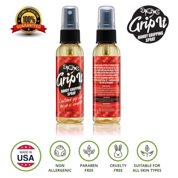 SPIN IT GRIPPING SOLUTION - Better Hand Grip Spray for Pole Dancing, Aerial Silks - Supercharge Tennis Overgrips, Pickleball Paddles - Grip Replacement, 2 oz