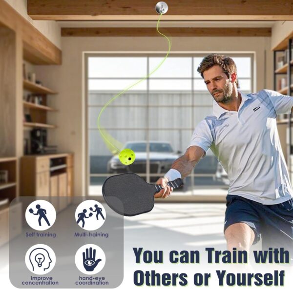 Pickleball Trainer, Continuous Rebound for Pickleball Training and Practice - Enhance Reaction Time & Hand-Eye Coordination Gift for All Ages and Skill Levels