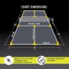 Franklin Sports Pickleball Court Marker Kit - Lines Marking Set with Tape Measure - Official Size Court Throw Down Markers