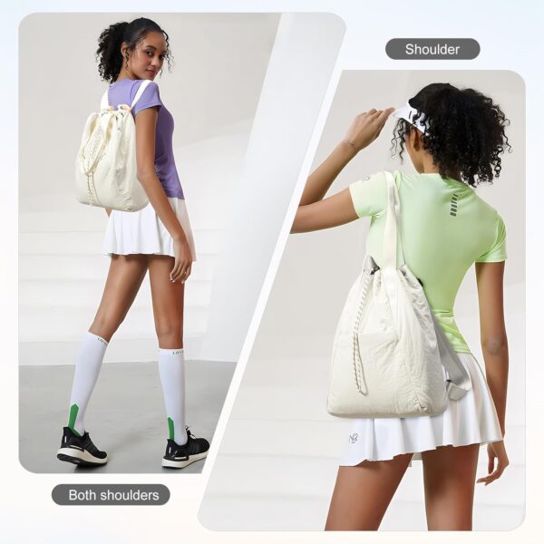 Drawstring Backpack Gym Bag for Women Small Workout Sports Bag for Men Cinch Gym Backpack Shoulder Tote Bag for Women