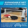 PRO SPIN All-in-One Ping Pong Set - Retractable Ping Pong Net for Any Table (72"), Ping Pong Paddles and Balls, Storage Case - Portable Table Tennis Family Games, Gifts for Boys & Girls