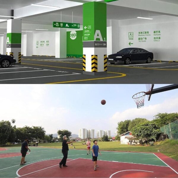 Playing Field Line Striping Machines, with Drawing Circle Kit, Floor Tape Applicator, Pickleball Court Marking Kit for Driveway, Asphalt Or Concrete, Basketball Courts, Road Warning,B(