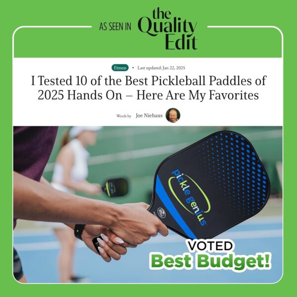 Pickleball Paddle-100% Raw Carbon Fiber Pickleball Racket with 13mm Polypropylene Honeycomb core for Maximum Power and grit Finish for Perfect Spin. USAPA Approved.