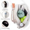 Pickleball bag tote, Pickleball bags for women, Pickle ball bag w/ Adjustable Shoulder Strap & fence hook, Large capacity, pockets & compartments, Pickleball paddle cover, Pickleball accessories women