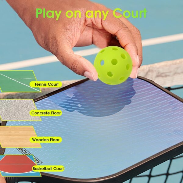 Avesfer 6/12/20/40 Pack Mini Pickleballs (Diameter 42mm) Soft Eva Anti-Crack Hollow Quiet Training Pickle Balls Great for Pickleball Drills Green