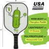 Big Dill Pickleball Paddle Set 2-Pack Pickleball Paddles with Outdoor Pickleball Balls, Paddle Covers & Carry Bag | Pickleball Paddles Set of 2 USAPA Approved