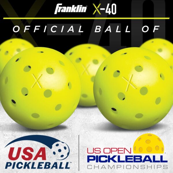 Franklin Sports Pickleball Paddle and Ball Set - (2) Wooden Rackets + (2) Balls - 2 Players Paddle Set - USA Pickleball (USAPA) Approved