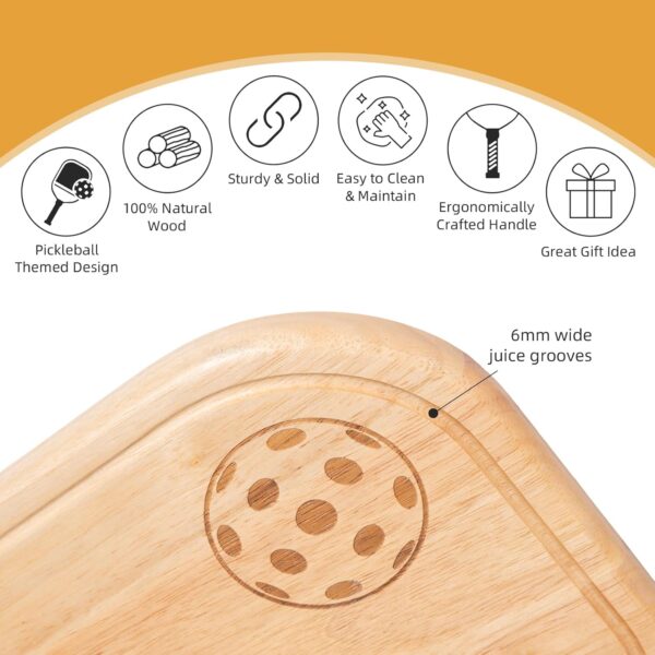 Pickleball Gifts for Women Men - Pickleball Charcuterie Boards with Handle & Box, Large Cheeseboard Wood Kitchen Decorations, 17 Inch