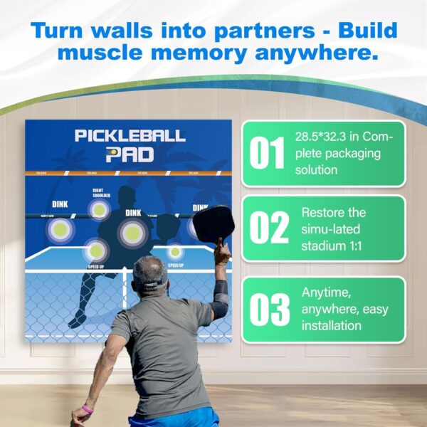 Dink Master Pickleball Practice Board,Practice Your Dinks and Improve Your Game-Transform Any Wall into a Pickleball Court,Pickleball Dink Board Quickly Improve Your Forehands,Dink Shots and Volleys