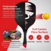 Peacemaker Pickleball Paddle – USAPA Approved, T700 Carbon Fiber, Patented Slopehandle, Honeycomb Core, Friction Paint, Edgeless Design, Thermoformed, Deluxe Carry Case