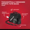 GAMMA Sports Tour Tote Bag, Pickleball Bag for Pickleball Paddles, Gear, and Clothes, Black