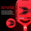 Pickleball Paddles, Carbon Fiber Pickleball Paddle with Paddles Cover, Thermoformed Pickleball Paddles, Aerodynamic Openpickleball Paddle, Pickle Ball Pellet Painted Edgeless Style, (Rose red)