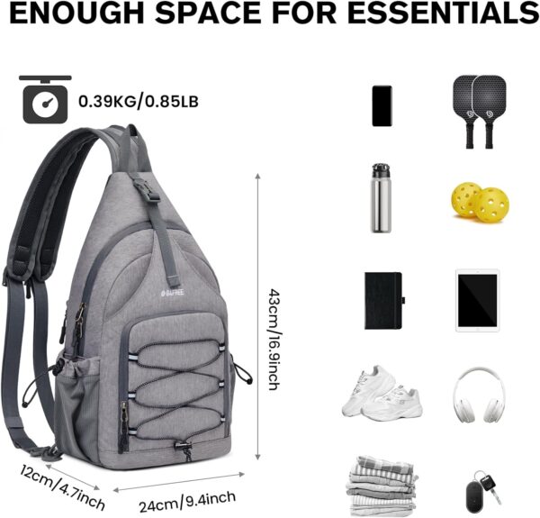 G4Free Pickleball Backpack, Men's & Women's Adjustable Crossbody Sling Bag, Lightweight Paddle Bag