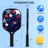 Pickleball Paddles Set of 2，Fiberglass Surface Pickleball Racket with Honeycomb Core, Set Includes 2 Pickleball Rackets，4 Balls ，1 Bag, for Men Women Beginners