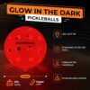 Glow in The Dark Pickleball,6 Pack Outdoor Pickleballs, LED Light Up High Visibility and Long-Lasting for Nighttime Play,Pickleball Gift