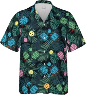 Pickleball Hawaiian Shirt, Pickleball Button Down Shirt Men, Funny Pickleball Shirts - Pickleball Shirt