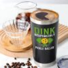 Lifecapido Dink Responsibly 20 oz Insulated Tumbler With Lid - Pickleball Gift for Players, Lovers, Coach - Birthday - Black