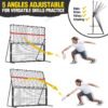 6x6FT Pickleball Rebound Net For Dinks Volleys Hits Training,Angle Adjustable Pickle ball Practice Rebounder Net For Outdoor Indoor Driveway Backyard,2 In 1 Pickleball Trainer For All Players