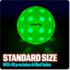 GlowCity LED Pickleball Set: Pack of 4 Glow in The Dark Pickleballs with 20 Hours of Glow Time - Great for Night Time Play