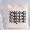 Pickleball Canvas Tote Bag - Market and Grocery Lightweight Canvas Tote - Gift for Him or Her - Retirement - Christmas - Mothers Day - Fathers Day - Birthday (Pickleball Tote)