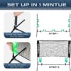 Mini Pickleball Net 5 ft - Pickleball Dink Net for Training for Indoor and Outdoor, Regulation Height 3 ft., Quick Set Up Design, Lightweight and Durable