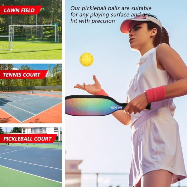 Outdoor Pickleball Balls, 2025 USAPA Approved Tournament and Competition Ball, 40 Hole Pickleball, 100 Pack High Elasticity & Durable Yellow Pickle Balls, Ideal for All Skill Levels