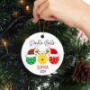 Personalized Binkle Bells Christmas Ornament, Pickleball with Santa Hat Ornaments for Christmas Tree 2025, Pickleball Player Gift Ideas, Custom Pickleball Lover Christmas Ornament with Name