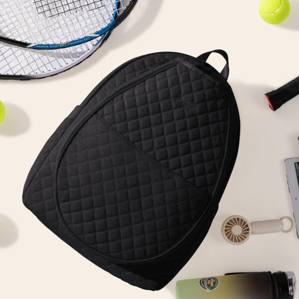 Sucipi Tennis Bags for Women, Quilted Tennis Racket Bag Backpack for Tennis Racquet, Pickleball Paddles, Badminton
