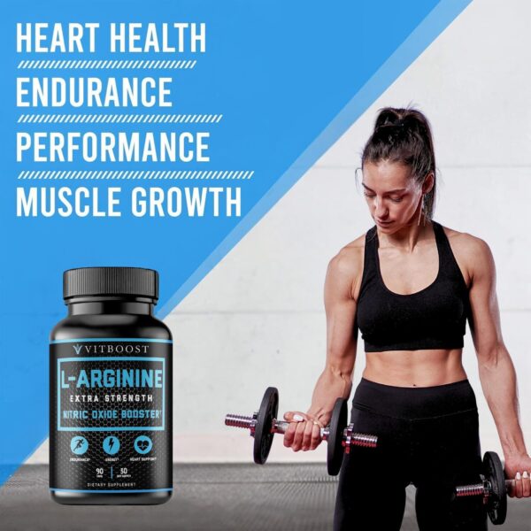 Extra Strength L Arginine Capsule 1500mg - Nitric Oxide Supplements for Stamina, Muscle, Vascularity & Energy - Powerful NO Booster with L-Arginine, L-Citrulline & Essential Amino Acids