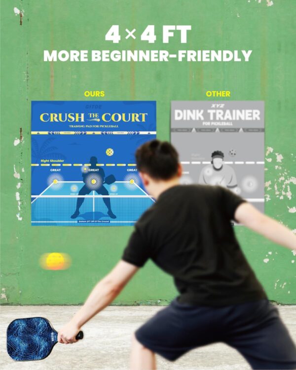 Pickleball Practice Rebounder, Beginner-Friendly Pickleball Training Pad Equipment to Quickly Improve Your Forehands, Dink Shots and Volleys