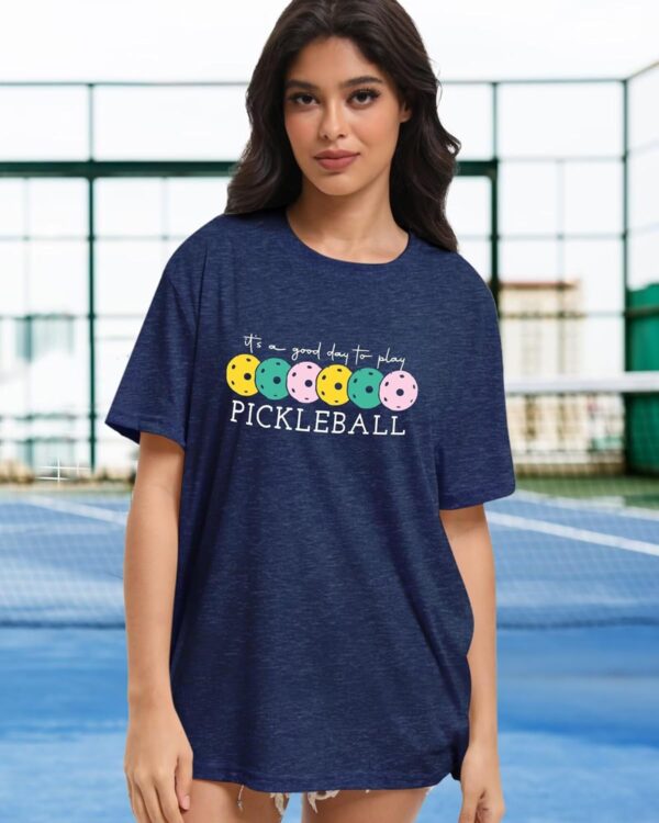Pickleball Shirt for Women It's a Good Day to Play Pickleball Short Sleeve T-Shirt Tops Pickleball Player Lover Tee